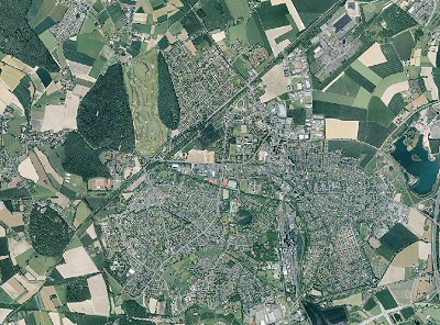 Luftaufnahme des Stadtzentrums
